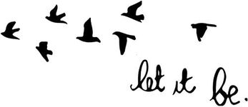 Let It Be Wall Decal Beatles Music Wall Sticker Birds Fly Room Art Decoration Lettering Stickers Home Decor(22.4"x7")