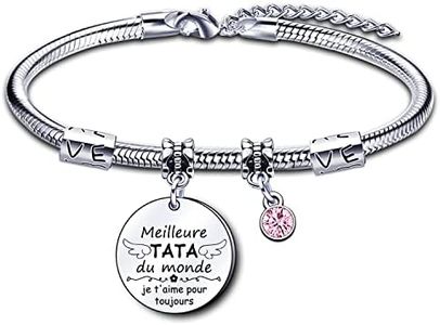 AIMINI Cadeau Tata Bracelet Tata Cadeau Tata Anniversaire Cadeau Tatie Tante Idee Cadeaux De Noël Pour Tata Cadeau Tata Fete Des Mere Cadeau Pour Tata Pour Noël Anniversaire Fete Des Mere (1)