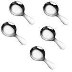 5 Pcs Short Handle Spoons Sugar Condiments Spoons Salt Condiments Dessert Spoon Tea Coffee Spoons Ice Cream Spoon