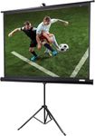 OVERMAX Tripod Screen 60 Inch One Projection Screen with Tripod 60 Inch 116 x 87 cm Tripod Automatic Spring Loaded Rolling, White Matte Canvas