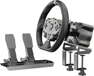 MOZA R3 Racing Wheel and Pedals Bundle for Xbox & PC,Powerful 3.9Nm DD Servo Motor with Aviation-Grade Aluminum Construction,Durable ISF PU Grips 11-inch Racing Wheel