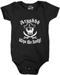 Wipe Me Booty Aaaargh Romper Funny Pirate Sword Baby Creeper Bodysuit Funny Baby Onesies Novelty Onesie Black 12 Months