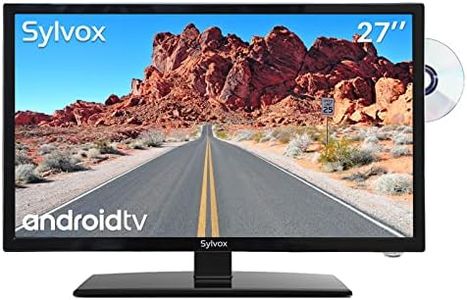 SYLVOX 27 Inch Smart TV 12/24 Volt TV 1080P FHD RV TV Android 11.0 Built-in Digital Video Disc Player with WiFi, Wireless Connection and Digital Noise Reduction Function