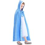 Luzlen Little Girl Princess Blue Snow Party Dress Queen Costumes with Accessories, 4-5T(Tag 120)