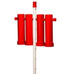 RentACoop Chicken Treat Dispenser - Suitable for Small and Large Treats - Includes Post for Indoor and Outdoor Placement - Large Size with 4 Tubes