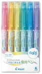 Pilot Frixion Light Soft Color Erasable Highlighter Pen,6 Color Set (Sfl-6,Multi-coloured