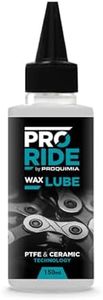 PRORIDE Wax Lube - Lubricante cadena bicicleta - Lubricante en cera - PTFE & Ceramic Tecnology - 150 ml, Blanco