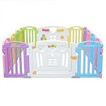 LIVINGbasics Baby Playpen 14 Panel Kids Activity Centre BPA-Free Safety Play Yard For Home Indoor Outdoor