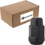 DPAccessories Black M12x1.5 Lug Nuts - Closed-End Bulge Acorn - 19mm (3/4") Hex - Box of 100 Black Lug Nuts - D3116BK/100