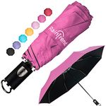 Crimson Umbrella Pink Umbrella Small Foldable Umbrella Strong Umbrella for Wind and Rain Mini Umbrella Sun Umbrella uv Protection Backpack Umbrella Purse Cute Umbrella for Women