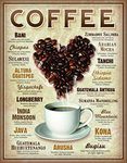 Heart Coffee Blends Tin Sign 13 x 16in by Desperate