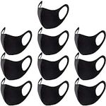 10PCS Black Face Mask Covers with E