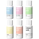 Colour Mill Edible Food Paint Bundle Colouring Liquid Cake Cookie Dye for Baking Icing Sugarpaste Fondant (x6 20ml)- Pastel Colours