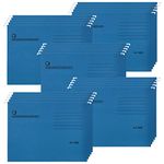 A4 Suspension Files, 25 Pcs Recycled Card Filing Cabinet Dividers with Tabs and Card Inserts, Hanging Files Storage Folders for Office and School, Blue