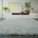 Affordable Durable Grey Silver Fuffly Shaggy Shag Carpet Rug Modern Super Soft Plush Thick Duck Egg Cream Lounge Living Dining Room Kitchen Bedroom Mat Area Rugs 160cm x 230cm