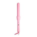 FoxyBae Bounce Bae Ceramic Hair Curling Iron 1.25” | Hair Curler for Silky, Smooth & Frizz-Free Hair | Temp Controls | Dual Voltage Curling Wand for Long & Short Hair | 360° Swivel Cord [Party-Pink]