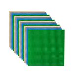 LVHERO Classic Baseplates Building Plates for Building Bricks 100% Compatible with All Major Brands-Baseplate, 10" x 10", Pack of 16 (Multicolored)