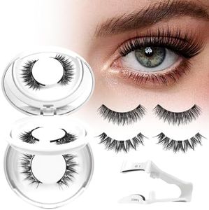 Crislashes Ciglia Finte Magnetiche, Ciglia Finte Magnetiche Naturali, Ciglia Magnetiche Magnetic Eyelashes Riutilizzabili, Facile da Usare (Style A+B)