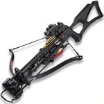 Avalanche Anaconda Recurve Crossbow Kit - 175lbs Draw Weight | Arrow Speeds Up to 245 FPS | Black Composite Stock | Red Dot Scope | Picatinny Rail Mount | Cross Bow for Hunters | 18.5” Power Stroke