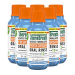 TheraBreath Dentist Recommended Fresh Breath Oral Rinse, Icy Mint Flavor, 3 Ounce (Pack of 6)