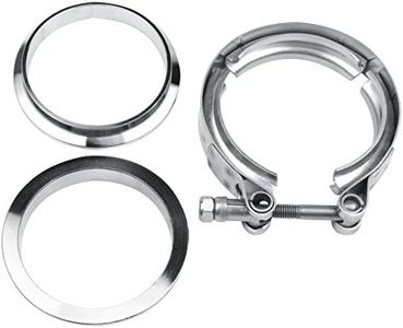 SYKRSS 2.5" Universal Stainless Steel V Band Clamp Flat Flange Kit Assembly