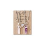 Best Friend Necklaces for 2 Crystal Necklace Friendship Necklace Matching Heart BFF Pendant Necklaces Set for 2 Teen Girls Women Sisters (A)