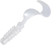 Dr.Fish 10 Pack Grub Fishing Lures 4" Soft Plastic Baits Worm Grub Bass Fishing Lures Swimbait Walleye Saltwater Freshwater Pearl