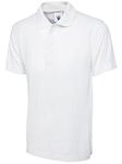 Ladies Loose Fit Polo Shirt Pique Plus Size 10 to 28 Unisex Premium Plain Top (UK 18, White)