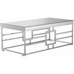 Geometric Frame Rectangular Coffee Table Chrome