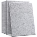 HyFanStr Sound Proofing Panels for Studio, Acoustic Panels Sound Treatment, Self Adhesive Sound Absorbing Panels Foam Tiles for KTV Bedroom Recording Offices Wall Light Grey 6 Packs