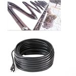 H&G Lifestyles Roof Heat Cable Snow De-Icing Kit Self-Regulating Plug-in Ready Heat Tape for Roof and Gutters Ice Dam Prevention 8W/ft 60ft