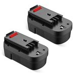 Powerextra 2 Pack 3700mAh 18V Replacement Battery for Black & Decker HPB18-OPE 244760-00 A1718 A18 Firestorm A18 FS180BX FS18BX FS18FL FSB18 NST2018 NST1810 NHT518 NS118 NPP2018 NPT3118 Cordless Tools