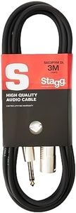 Stagg S-Series Deluxe Audio Cable - 3m (10ft) Jack to M XLR