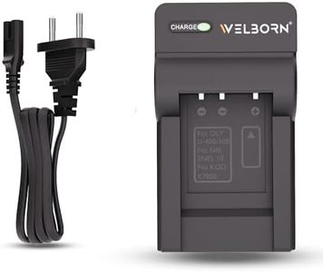 Welborn Camera Battery Charger for Nikon EN-EL10 Battery Compatible with Nikon Coolpix S60, S80, S200, S210, S220, S225, S230, S500, S510, S520, S570, S600, S700, S3000, S4000, S5100 etc.