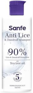 Sanfe anti lice & dandruff shampoo | lice shampoo | kills super lice | detects & prevents infestation | no parabens, sulfates or dyes | with tea tree oil & eucalyptus | for kids & adults