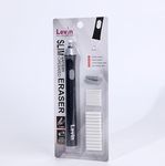 Levin Battery Operated Pencil Eraser,Electric Eraser Kit with 22 Eraser Refills Automatic Eraser Kit for Art Pencils, Drawing, Painting(Black)