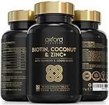 Biotin Hair Growth Supplement 12,000mcg | Vegan Biotin Tablets for Hair | Hair Vitamins & Superfood Boosted Complex w/Coconut, Zinc, Vitamin E, Gooseberry & Bamboo | Skin & Hair Growth Vitamins Women