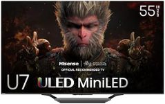 Hisense 55-Inch Class U7 Series Mini-LED ULED 4K UHD Google Smart TV (55U7N, 2024 Model) - QLED, Native 144Hz, Motion Rate 480, Full Array Local Dimming, Game Mode Pro, Alexa Compatibility