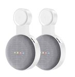 CUHIOY Wall Mount Holder for Google Nest Mini (2nd Gen), 2 Pack Stand with Cord Management for Google Nest Mini, Perfect Wall Mount for Google Nest with Space-Saving (White)