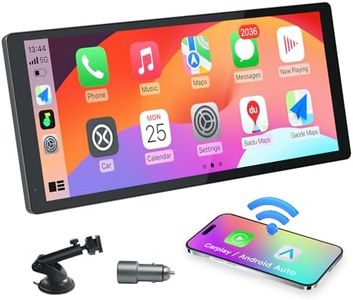 Carplay Screen for Car 10.25 Inch Built-in Dual Bluetooth Support Steering Wheel Control 1600 * 720 Ultra High Resolution Supports Android Auto & CarPlay