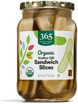 365 by Whole Foods Market, Organic Fresh Kosher Sandwich Pickle Slices, 16 Fl Oz