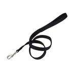 Coastal Pet Double-Ply Dog Leash - Bolt Snap Attachment to Collars and Harnesses - Nylon Dog Walking Leash for Small - Medium and Large Dogs - Black - 1" x 6'