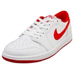 AIR JORDAN 1 Low OG Shoes, White/University Red-white, 10