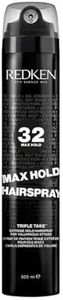 Redken Max Hold Hairspray 32, 300 ml | For All-Day Style Control & 24 Hour Humidity Resistance | Vegan Formula | For All Hair Types | For Men & Women