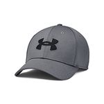 Under Armour Men's Blitzing Cap Stretch Fit, (012) Pitch Gray / / Black, Medium-Large