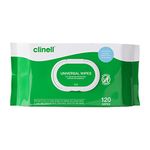 Clinell Universal Cleaning and Disinfectant Wipes for Surfaces - Pack of 120 Wipes - Multi Purpose Wipes, Kills 99.99% of Germs, Effective from 10 Seconds