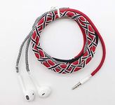 SOME-THING DIFFERENT - Designer Earphones 3.5mm with Mic and Volume Control (Red White Black)