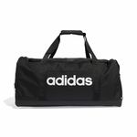 adidas Unisex Essentials Linear Duffel Bag Duffel Bag, Black/Black/White, M