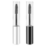 ALLY-MAGIC Empty Mascara Tube with Wand, Eyelash Cream Container Bottle 10ml Y6-JMGG (Black & Silver)