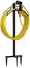 Artigarden Freestanding Garden Hose Holder Hanger, Heavy Duty Metal Water Hose Reel Storage Stand Rack for Yard Lawn, Bright Black (Hose not Included)
